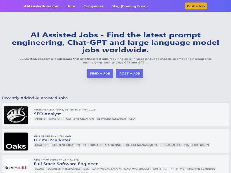 AI Assisted Jobs