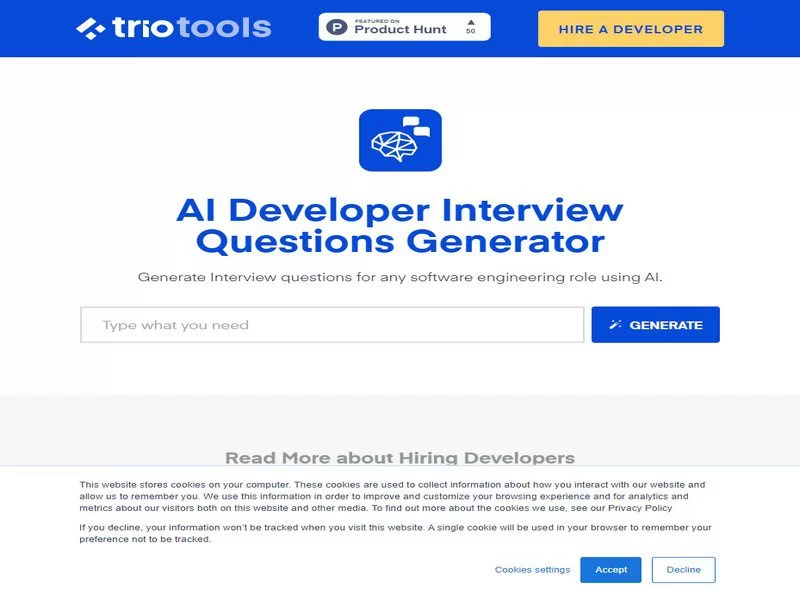 AI interview questions generator