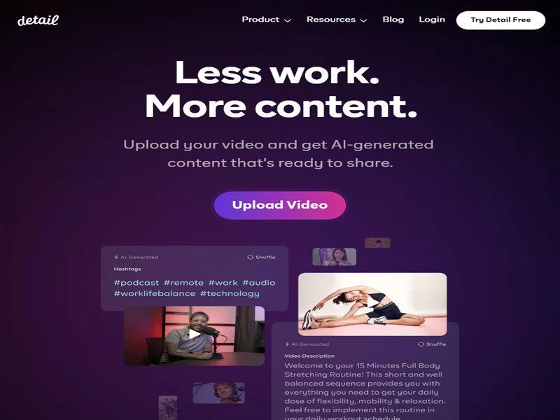 Detail AI Video Content Maker