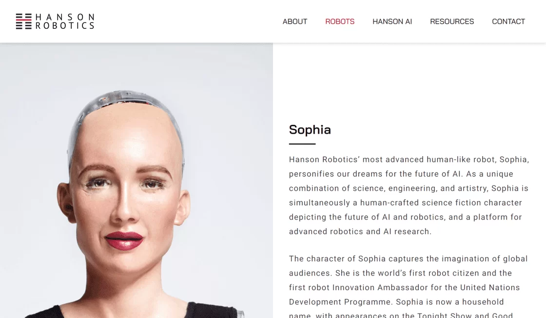 Hanson Robotics Sophia