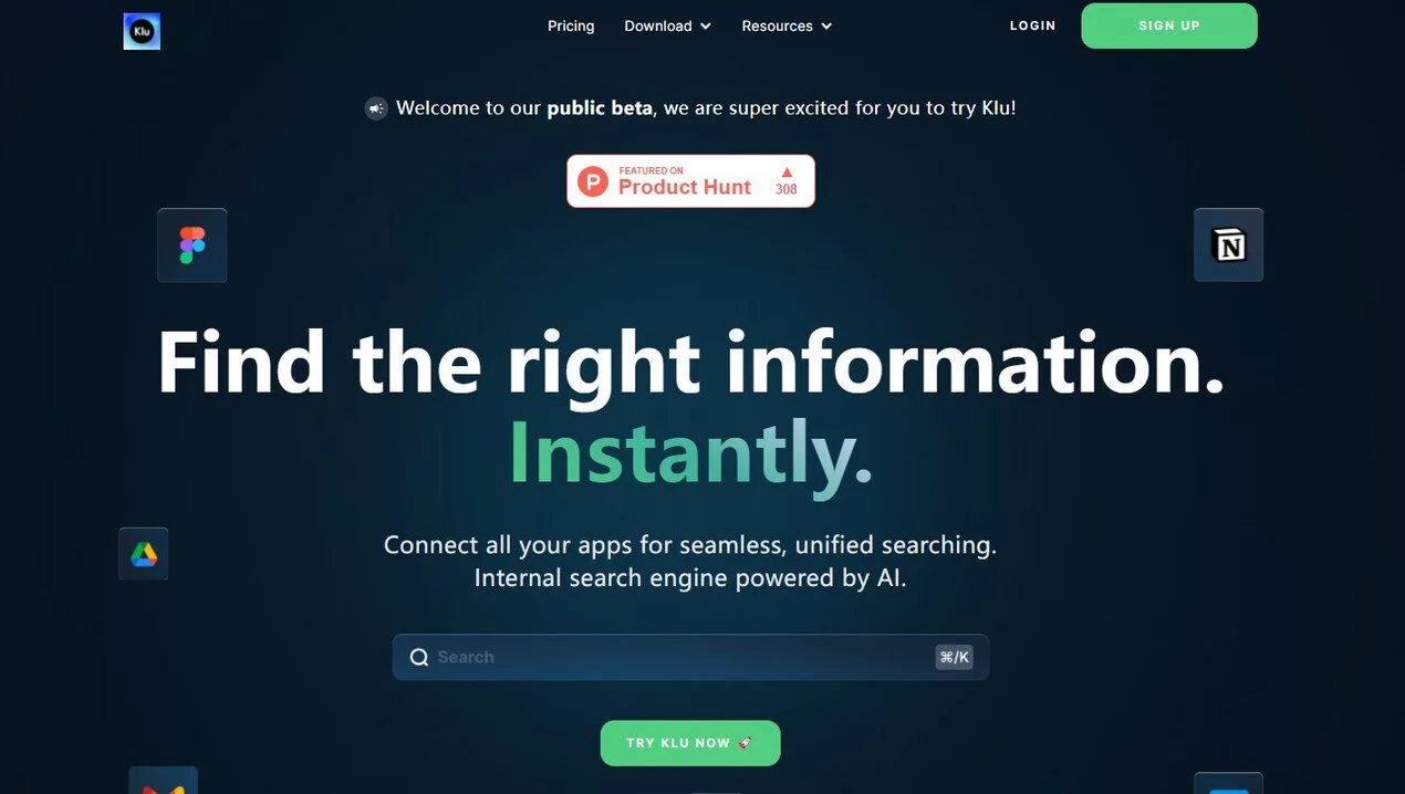 Klu &#8211; Internal search powered by AI