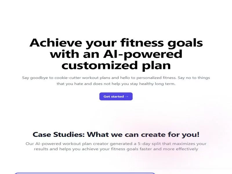 Workouts – AI Powered Workout Plans